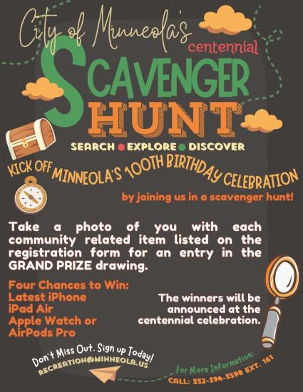 Centennial Scavenger Hunt Flyer