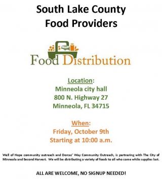Free Food Distribution Event Flyer