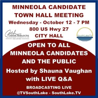 Minneola Candidate Town Hall Meeting Flyer